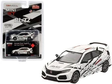 Mini GT 1:64 Honda Civic Type R (FK8) Blitz Type R White Diecast Model MGT00095 