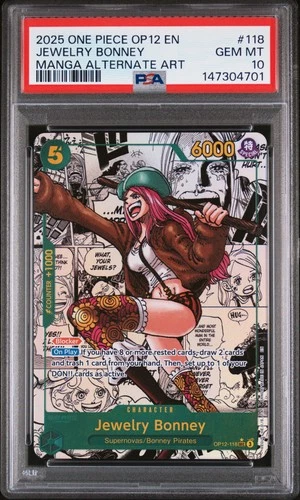 2025 One Piece Legacy Of The Master JEWELRY BONNEY #118 PSA 10 Manga Alt Art