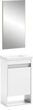 Gästebad Avio 160734 - Set Lavabo E Specchio, Colore: Bianco Opaco