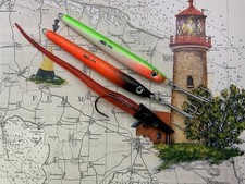 pilker set norwegen 2 Gelbe Riff Pilker 260g +1 Jig 125g VMC Drillinge UV Farben