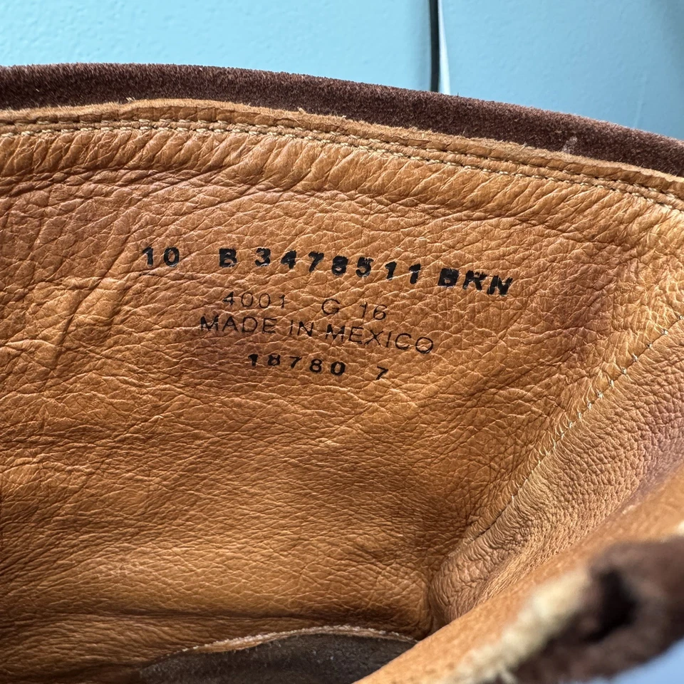 Botas Frye Natalie Hebilla Corta Marrón Gamuza Para Mujer Talla 10 Foto 4 de 4