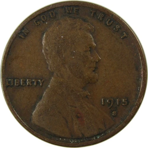 1915 S Lincoln Wheat Cent VF Very Fine Details Penny SKU:I25713