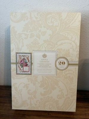 ANNA GRIFFIN Painted Garden Decoupage Card Making Kit for 20 Cards - NEW