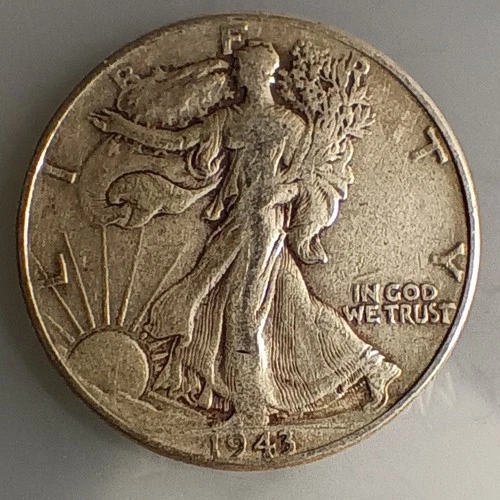 1943 Walking Liberty Silver Half Dollar | Choice VF | 90% Silver WWII Era