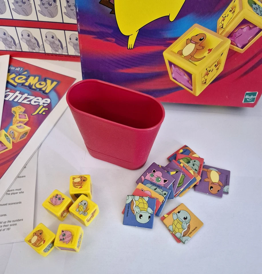 Pokemon Yahtzee Jr Game Complete by Hasbro MB Games 2000 Pikachu - Image 3 of 4