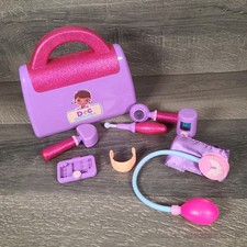 Disney Doc McStuffins Doctor Purple Sparkle Bag Medical Pretend Play Dr Kit
