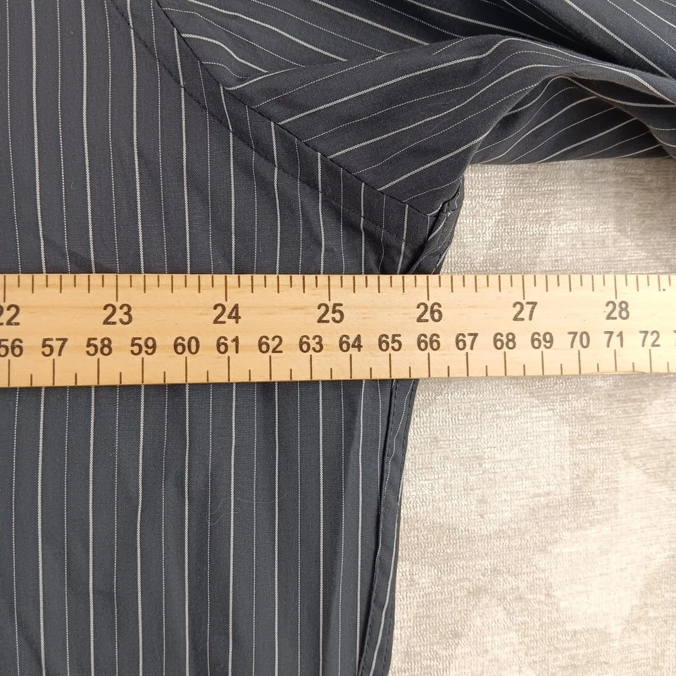 Мужская черная полосатая сорочка Marc New York Andrew Marc 17 1/2 34/35 - Изображение 3 из 4