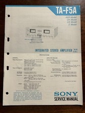 Sony TA-F5A Integrated Stereo Amplifier Amp Service Manual Original Genuine OEM