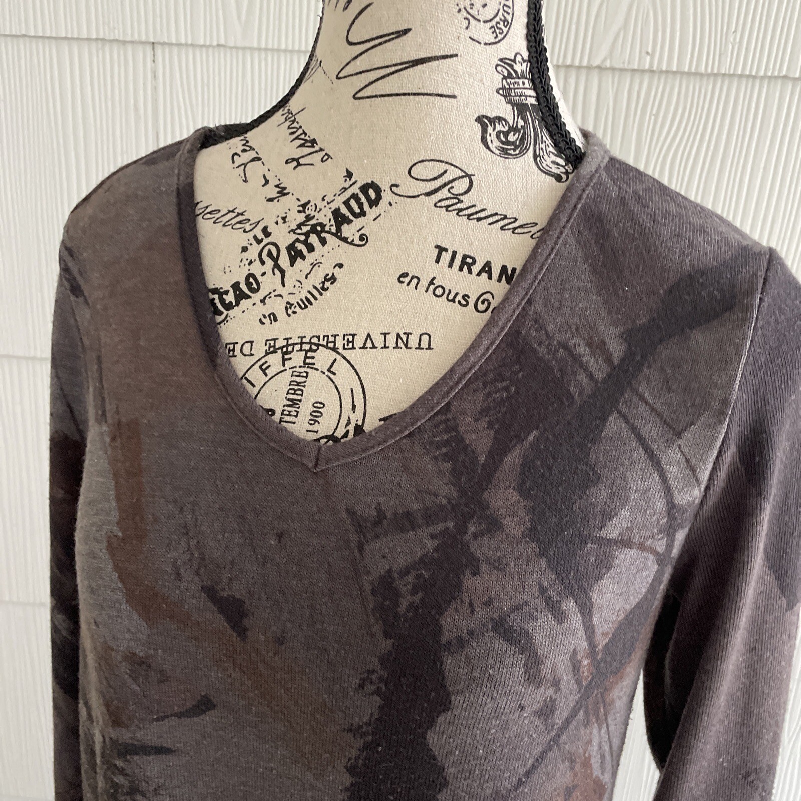 Apropos Top Multicolored Long Tunic Shirt Long Sl… - image 2