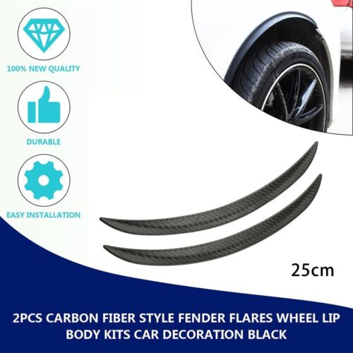 Guardabarros de ruedas universal de fibra de carbono negro antorchas mejorar el estilo de tu - Imagen 1 de 10