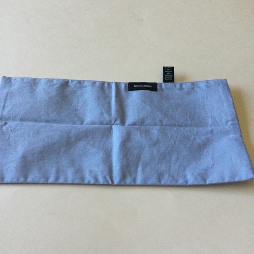 NORDSTROM UOMO SHOP COTONE PRE PIEGATO PERFETTO TASCA QUADRATO BLU NUOVO SENZA ETICHETTE - Foto 5 di 12