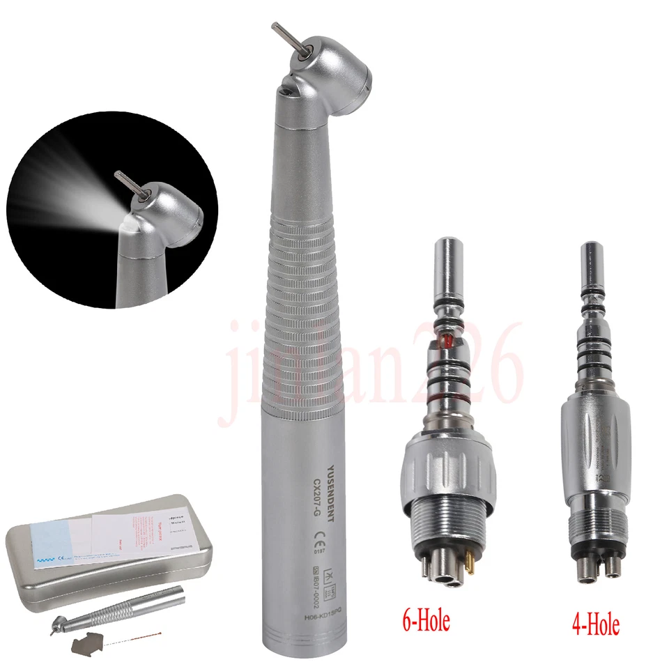 Стоматологический хирургический наконечник под углом 45 градусов светодиодный подходит для KaV-муфты 4 отверстия 6 штифтов - Изображение 2 из 4