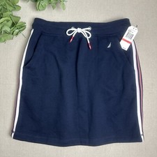 Nautica Women's Size XS Solid Knit Skirt Navy Seas Blue Nautical Preppy NWT $49