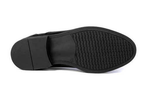 Black Hardwearing Comfort Insole Leather Ghillie Brogues With Synthetic Soul - Picture 2 of 18