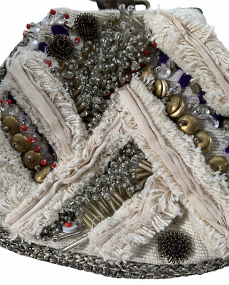 Jasper & Jeera Anthropologie Embellished Boho Handbag - New 