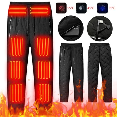 Heated Pants 10 Heating Zones Electric Thermal Trousers 3 Temperature Modes New - Foto 1 di 13