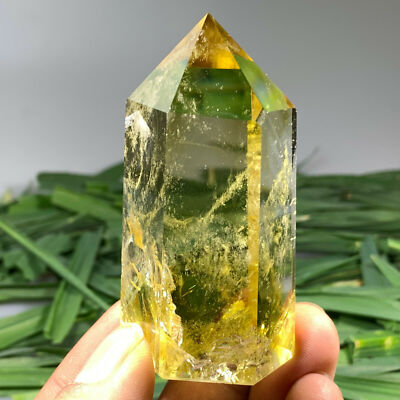 100g+ Natural smoky citrine quartz obelisk crystal wand point healing 1pc