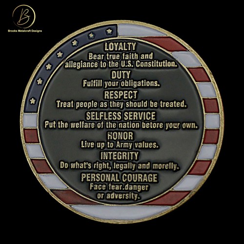 US Army Core Values Challenge Coin - Picture 5 of 7