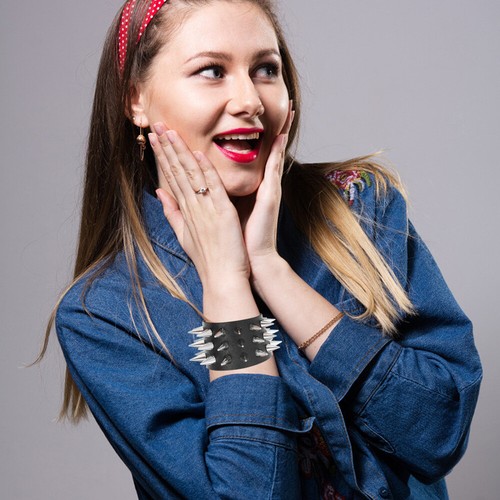 Rivet Wristband Fashion Waist Chain Punk Style Decorative Bracelet - Afbeelding 1 van 12