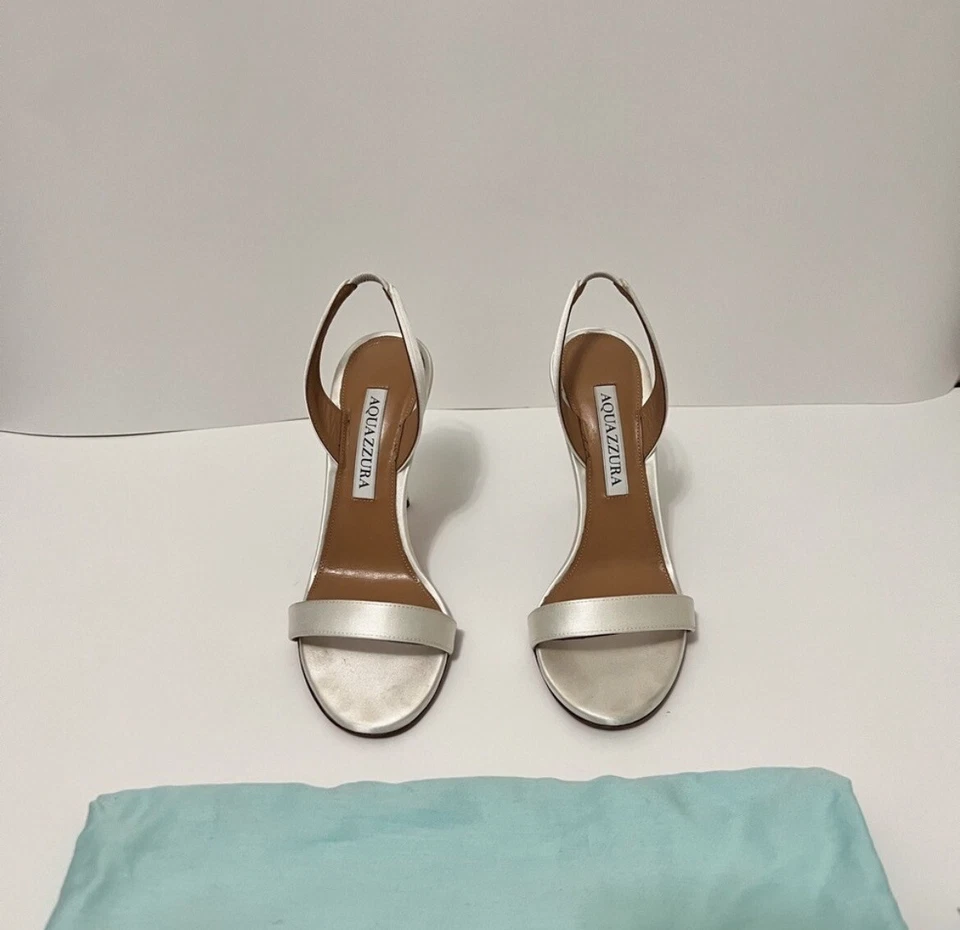 Sandalias Aquazzura satinadas 35,5 blancas Foto 2 de 4