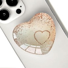 Expandiing Moblile Phone Grip Heart Glass Holder for Smartphones