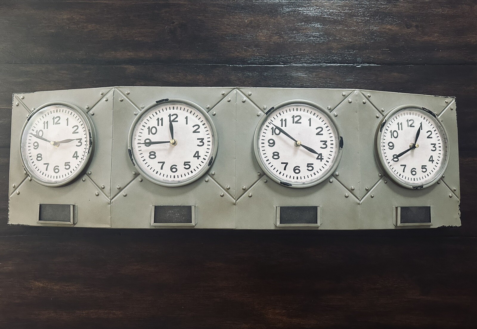 Cooper Classics 9260 Kenickie Clock, 35-Inch W x 10.5-Inch H , Gray