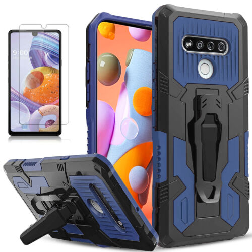 Funda para teléfono LG Stylo 6 soporte clip para cinturón + protector de vidrio templado - Imagen 4 de 35