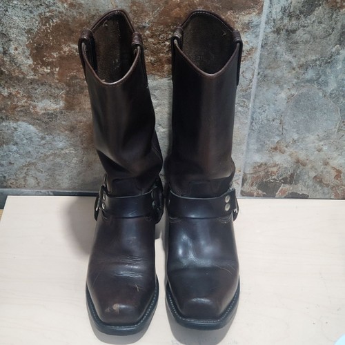 Pair Harley Davidson Engineer Boots Classic Harness Design 9M - Picture 17 of 17