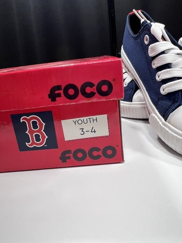 Boston Red Sox Youth Big Logo Low-Top Canvas Shoes (Youth 3-4) - Picture 5 of 10