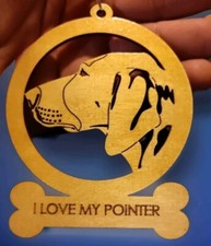 I LOVE MY DOG - LASER CUT WOOD DOG ORNAMENT - YOU PICK BREED