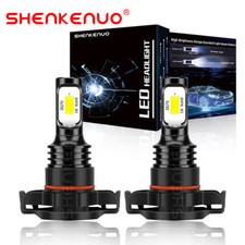 2x H16/PSX24W LED Fog Light Bulbs Kit White 6000K For Peugeot 5008 2010-2016