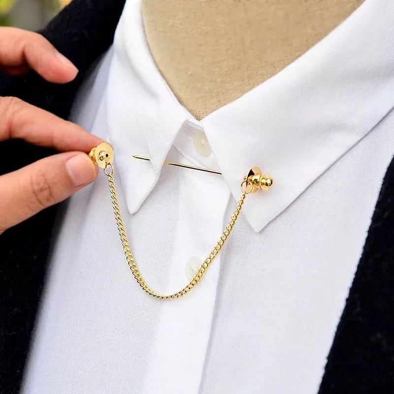 Men Shirt Tie Collar Pin Necktie Tie Clip Brooch Bar Men's Jewelry  Accessories