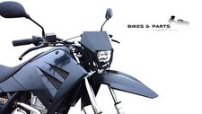 MZ 125 SM SX FRONTUMBAU SET - LAMPENMASKE + SCHEINWERFER + KOTFLÜGEL SCHWARZ NEU