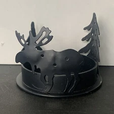 Target Rustic Metal Candle Holder Trees & Moose Candle Not Included