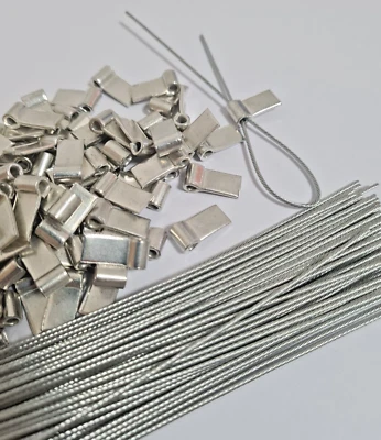 50x FLAG ELECTRIC METER FLAG SECURITY SEALS & WIRES TAXI METER TAMPER PROOF