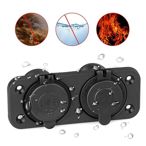 Encendedor de cigarrillos 2 en 1 para automóvil con puerto USB marino de 12 V de CC 12V - Imagen 3 de 11