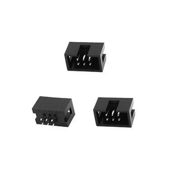 5PCS 2.54mm 2x3 Pin 6PIN Straight Box Header Shrouded header IDC
