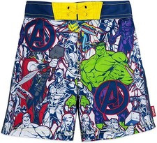 Marvel Avengers Hulk Thor Black Panther Swim Trunks Shorts Boy Size 4