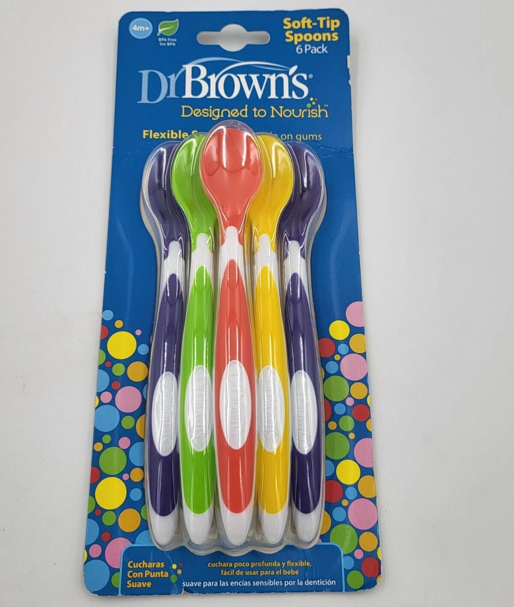 Dr Brown's Spoons, Soft-Tip, 4 Months +, 6 Pack - 6 spoons