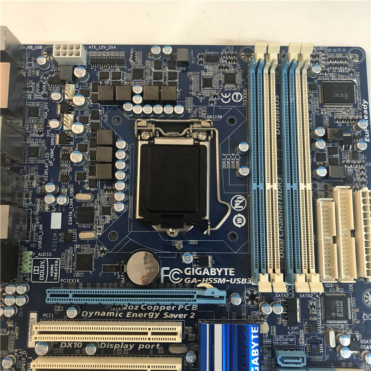 Placa de baza GIGABYTE GA-H55M-USB3, LGA1156, Intel H55, 4x DDR3, 7x