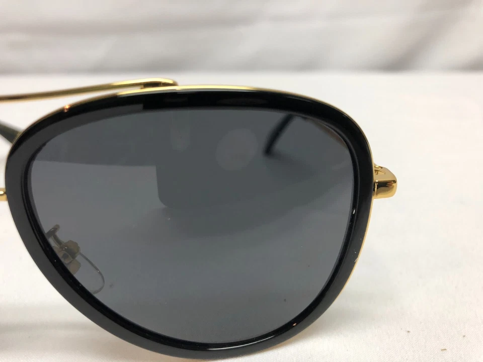 Auténticas Nuevas Gafas de Sol Gucci GG0062S 003 Aviador Monturas Negras Lentes Grises Foto 4 de 4