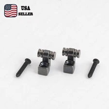 Pair of Roller String Trees String Retainer Guide for Strat Tele Style Gun Black