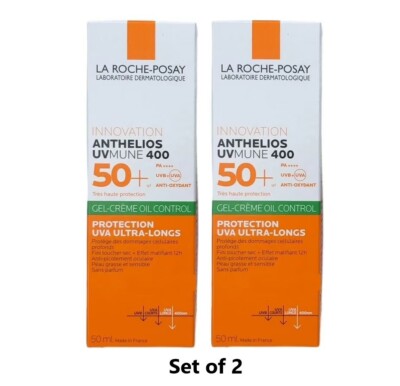Set of 2  La Roche Posay Anthelios SPF50 Gel Cream Fragrance Free 50ml EXP 02/26