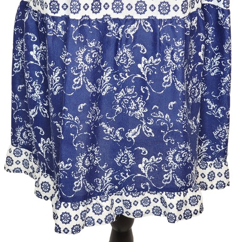 Vestido para mujer SAY BURY de algodón con estampado floral mixto talla pequeña azul - Imagen 8 de 12