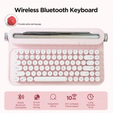 Actto Retro Mini Bluetooth Keyboard B303 Pink - NEW