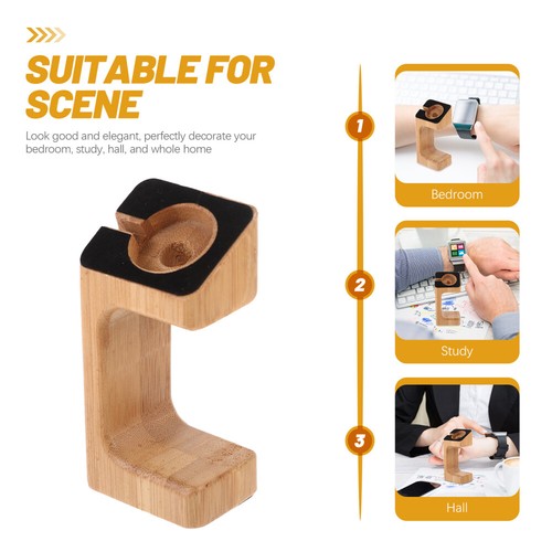 Watch Display Stand Holder Wood Charging Bracket Mount - 第 9/12 張圖片