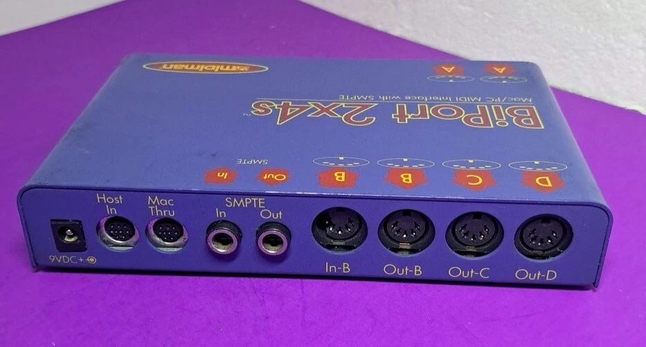 MiDiman BiPort 2x4s Mac/PC MIDI Interface With SMPTE - Image 3 of 4