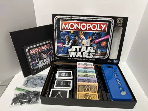 Star Wars Monopoly 40th Anniversary Special Edition 2016 Disney Hasbro COMPLETE