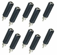 10 X Cinch Stecker Klinkenbuchse Adapter 6,3Mm Mono