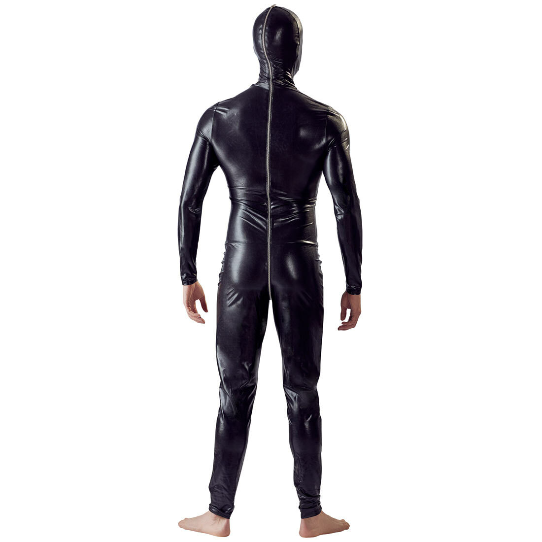 Herren Ganzkörper-Einteiler Mit Maske - Beige, S (145-155cm) - Für Cosplay & Partys